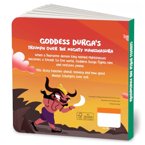 Goddess Durga and Mahishasura: Tales of Hindu Gods and Goddesses: An Illustrated Board Book for Kids | Story Book on Durga | Ages 5+ [Select Learning]