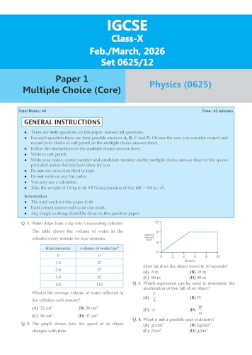 Oswaal IGCSE Topical Past Solved Papers l Physics (0625) | For 2027 Exam | With Oswaal AI
