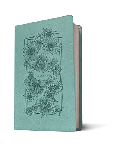Nlt Premium Value Thinline Bible, Filament Enabled Edition (Leatherlike, Bouquet Teal): New Living Translation, Bouquet Teal, Leatherlike, Premium Value Thinline Bible, Filament Enabled Edition