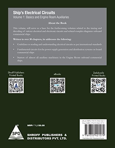 Ships Electrical Circuits - Volume 1: Basics and Engine Room Auxiliaries (Elstan's Marine Engineering Series)