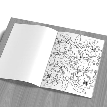 Adult Colouring Book - Flowers for Inner Calm - Colouring Activity Books for Adults - Creative Colouring Book to Reduce Stress