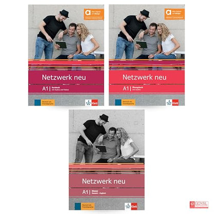 Netzwerk Neu A1 German Learning 3 Book Set (Coursebook + Workbook + Glossary) for Goethe-Zertifikat A1 / ÖSD A1 / telc A1 Preparation