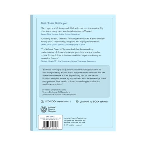 Personal Finance Handbook for Grade 5: Beginner Indian Finance Book on Basic Economics Savings Wealth Creation and Financial Literacy for Students