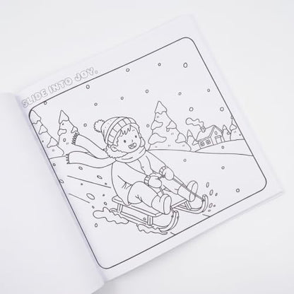 Cozy Winters: A Stress-Relieving Coloring Book for Adults & Kids with Christmas Vibes, Snowy Scenes & Winter Moments