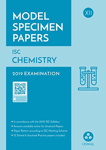 Model Specimen Papers for Chemistry : ISC Class 12 for 2019 Examination book cover