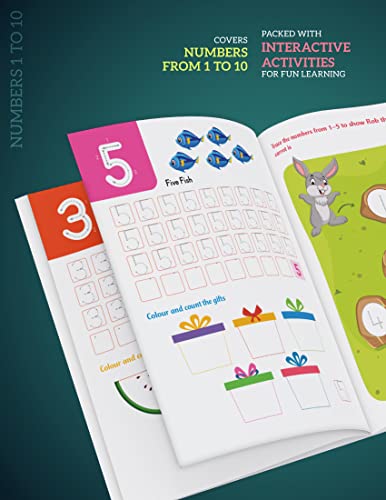 Writing Practice Book for Kids - Set of 4 Books | Learn, Trace, Write & Practice ABC Capital Letters, Small Letters, Patterns and Numbers 1 to 10