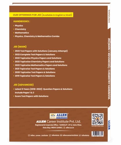 ALLEN Chemistry Handbook For IIT-JEE Exam (English)
