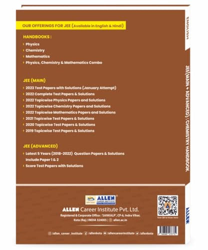 ALLEN Chemistry Handbook For IIT-JEE Exam (English)