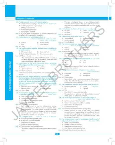 Orthopedics Quick Review (OPQR)