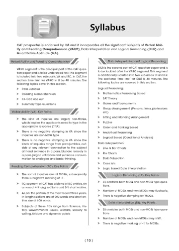 Oswaal CAT (COMMON ADMISSION TEST) | 10 YEARS’ | Chapterwise & Topicwise | Solved Papers | Question Bank | 2008 & 2017 - 2025 | (For 2026 Exam)