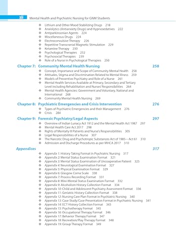 Mental Health & Psychiatric Nursing for GNM Students | Comprehensive Textbook with 26 Clinical Assessment, Chapter-wise MCQs, Case Study and Nursing Care Plan Formats for Term-End Exams