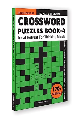 Crossword Puzzles Book 4 : Ideal Retreat For Thinking Minds book cover