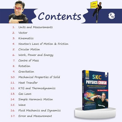 PW SKC Physics Crush Class 11 (English Edition) Handwritten Format Notes By Saleem Sir For JEE and NEET Exams | From Basic to JEE Advanced via JEE/ NEET