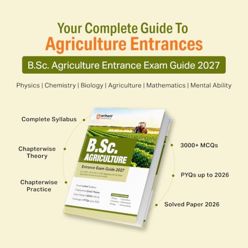 Arihant B.Sc. Agriculture Entrance Exam 2027 | Complete Study Guide for CUET, UPCATET, ICAR, Rajasthan JET & Other Agriculture Entrance Exams | ... up to 2026 & Latest Syllabus | Hindi Medium