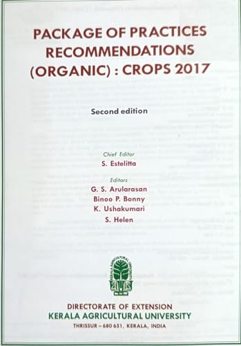Package of Practices Recommendations (organic):Crops 2017