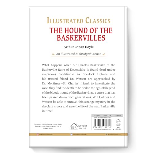 The Hound of the Baskervilles: Illustrated Abridged Children Classics English Novel With Review Questions (Hardback)