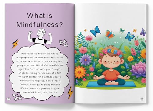 Mindfulness Journal Activity Book For Kids Daily Reflection, Gratitude Prompts, Breathing Exercises & Doodle Space | Ages 6–10 | Build Calm, Focus & Positivity