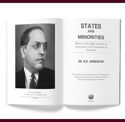 States and Minorities | Dr. B.R. Ambedkar | English Paperback | The Original Edition | State And Minorities by BR Ambedkar | Their Mechanism, Genesis ... photo frame statue combo set ??? ??????? Lang