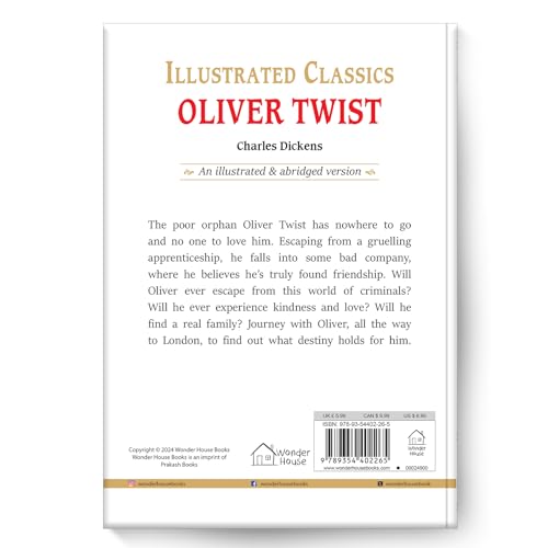 Oliver Twist : Illustrated Abridged Children Classics English Novel with Review Questions