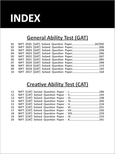 NIFT - GAT & CAT Solved Papers [Year-wise] with 3 Online Practice Tests