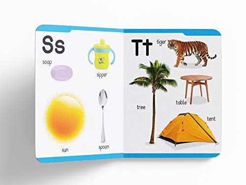 My First Padded Book of Alphabet: Early Learning Board Book for Kids | Learn ABC with Bright and Colorful Pictures | Durable Padded Board Book for Babies, Toddlers & Preschoolers | Ages 0–5 Years