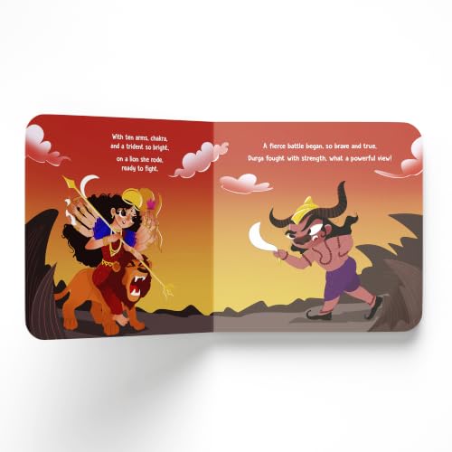 Goddess Durga and Mahishasura: Tales of Hindu Gods and Goddesses: An Illustrated Board Book for Kids | Story Book on Durga | Ages 5+ [Select Learning]
