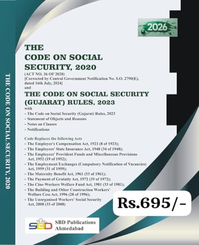 Punahal Law House Code on Social Security 2020 with Gujarat Rules 2023, English, Latest 2025 Edition (Code On Social Security Series)