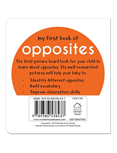 My First Book of Opposites | First Concept Board Book for Babies, Toddlers & Preschoolers | Learn Big–Small, Hot–Cold & More with Bright Pictures | Early Learning Book for Kids Ages 0-3 Years