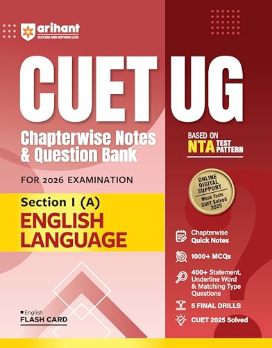 Arihant CUET UG 2026 General Aptitude & English Language Combo | Chapterwise Notes & Question Bank | Based on NTA Pattern | 1000+ MCQs, Case-Based & ... | Flash Cards & Free Online Digital Support