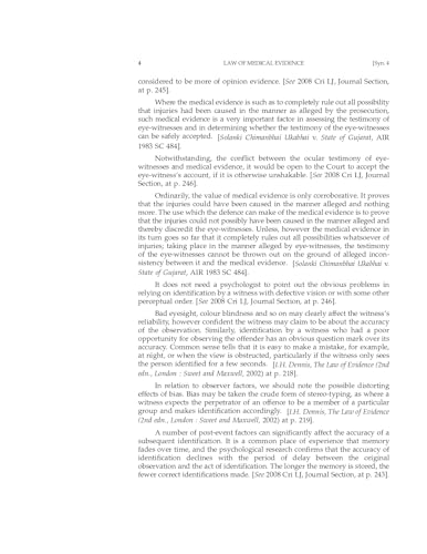 Medical Evidence | Death and Injury | Topic wise case laws on Medical Evidence | With Cross References to New Criminal Laws