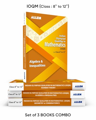 Indian Olympiad Qualifier in Mathematics (IOQM/ PRE-RMO) Book Part 1 & 2 with Solutions for Class 8 to 12 (Set of 3 Books Combo) by ALLEN