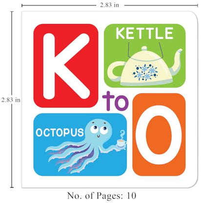 K to O – Mini Alphabet Board Book for Kids: Learn Letters K, L, M, N & O with Bright Pictures | Pocket-Sized Early Learning Book for Babies, Toddlers ... Book | Ages 0–5 Years | Perfect for Gifting