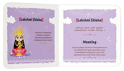 Shlokas And Mantras For Kids | Age 2–6 Years | Sanskrit Shloka - Bilingual (English & Hindi) | Devotional & Spiritual | Illustrated Board Book | Indian Culture | Children Moral Values | Latest Edition