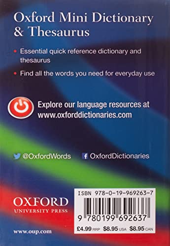 Oxford Mini Dictionary and Thesaurus 2nd Edition