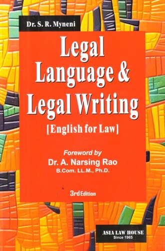 Dr. S.R. Myneni Legal Language And Legal Writing ( English For Law ) 3rd Edn. 2025