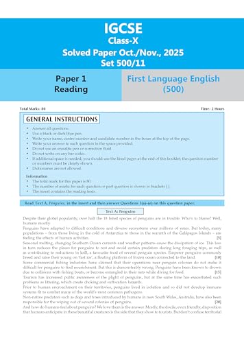 Oswaal IGCSE First Language English (Papers 1,2,3,4) Core & Extended | Topical Past Solved Papers (2016-Oct.-Nov., 2025) | For 2026 Exam | Aligned with Cambridge IGCSE™ Coursebook | with Oswaal AI
