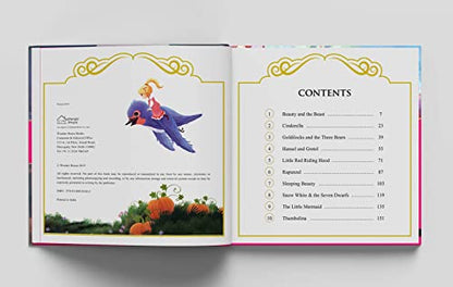 Princess Fairy Tales: Ten Traditional Fairy Tales For Children (Abridged and Retold With Large Font For Easy Reading) 8 Inches X 8 Inches - Hardback