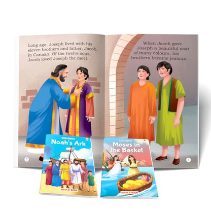 Story Books for Kids - Bible Stories (Illustrated) - (Set of 10 Books) - English Stories for Children - Birth of Jesus, Prophet Jonah, Moses, The Story of Creation, etc., - Moral Stories - Age 3+