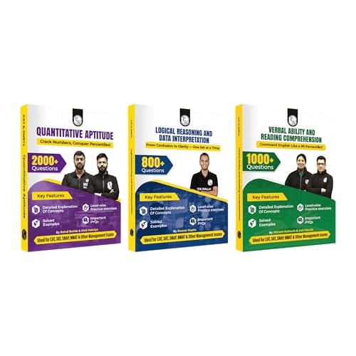 PW MBAWALLAH Quantitative Aptitude, Verbal Ability & Reading Comprehension, Logical Reasoning & Data Interpretation Combo Set of 3 Books | Ideal For CAT & OMETs