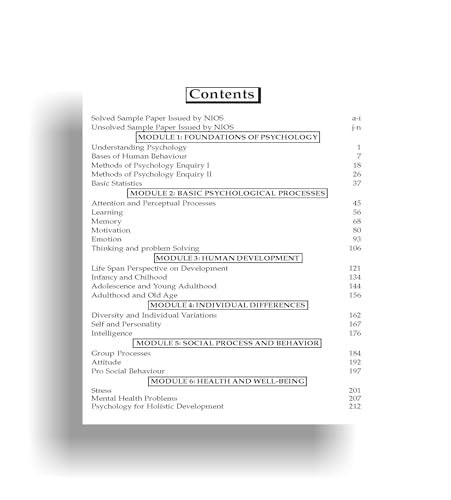 TOP NIOS Class 12 Psychology 328 Guide (Including Objective Type MCQs) | Updated with Latest Syllabus and Exam Pattern as per NIOS Latest Notification