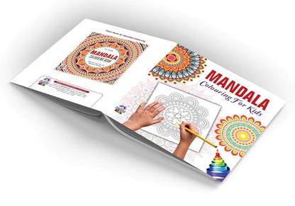 Mandala Art Book for Kids Tear Out Sheets (Enhance Art Coloring, Drawing Skills, Mandala Practice) High Quality Big 160 GSM for Frame After Colouring - Perfect Gift for Teens