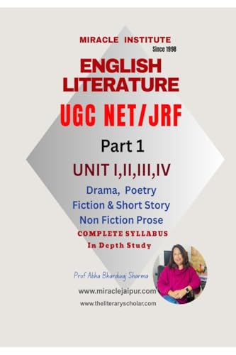 English Literature UGC NET JRF: Part 1, UNIT I,II,III,IV