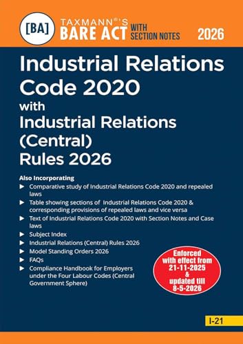 Taxmann's New Labour Codes with Central Rules COMBO [Bare Acts with Section Notes | 2026 Edition] – Code on Wages | IR | Social Security | OSHWC | 4 Books—with Case Laws | Comparative Studies | Others