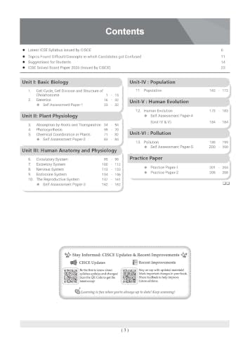 Oswaal Class 10 ICSE Question Bank Biology (2017-2026) | For 2027 Exam Chapter-wise & Topic-wise with Competency Based Questions | Includes 2026 Paper - fully solved | Self-Assessment Papers