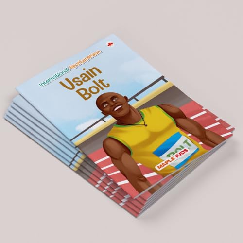 Story Books for Kids - Sportspersons (Set of 5 Books) (Illustrated) - International Sportsmen - Messi, Roger Federer, Serena Williams, Michael Jordan, Usain Bolt - Biographies for Children - Age 6+