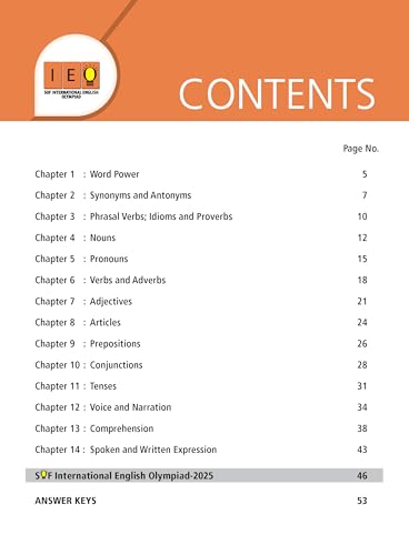 MTG International English Olympiad (IEO) Workbook Class 5 - Chapter-wise MCQs with Achievers Section - SOF Olympiad Books For 2026-27 Exam