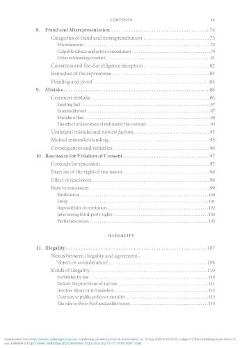 Fundamentals of Indian Contract Law (Cambridge Studies in Law India)