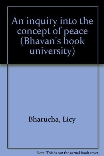 An Inquiry into the Concept of Peace book cover
