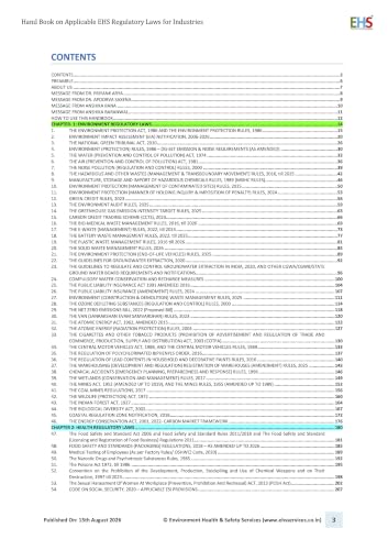 Handbook on Applicable EHS Regulatory Laws for Industries