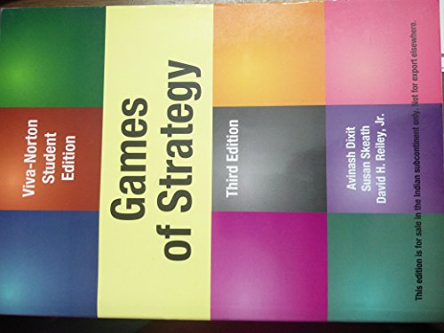 Games of Strategy, 3/e book cover
